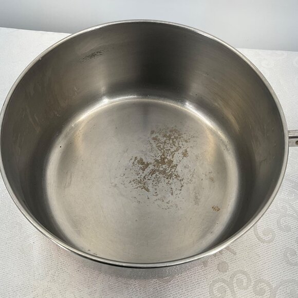 Revere Ware 2 Qt. #88 Stainless Steel & Copper Saucepot Black Handle - Picture 2 of 3